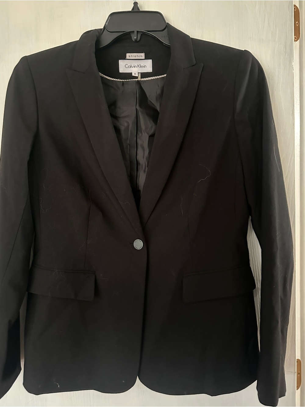 Calvin Klein Fabulous Black Single-Button Women's Blazer